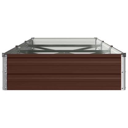 Raised Garden Bed Brown 240 x 80 x 24 cm cold-rolled steel