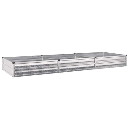 Raised Garden Bed Silver 240 x 80 x 24 cm galvanized