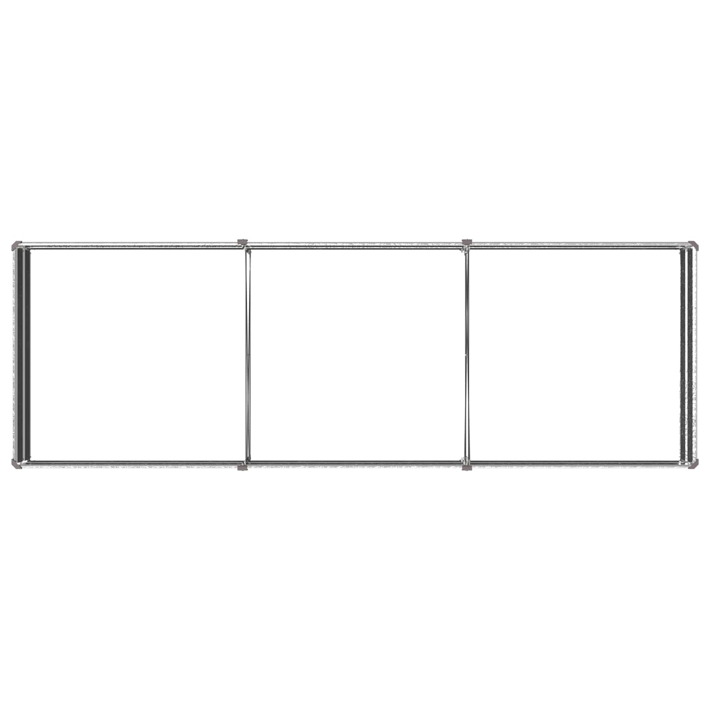 Raised Garden Bed Silver 240 x 80 x 24 cm galvanized