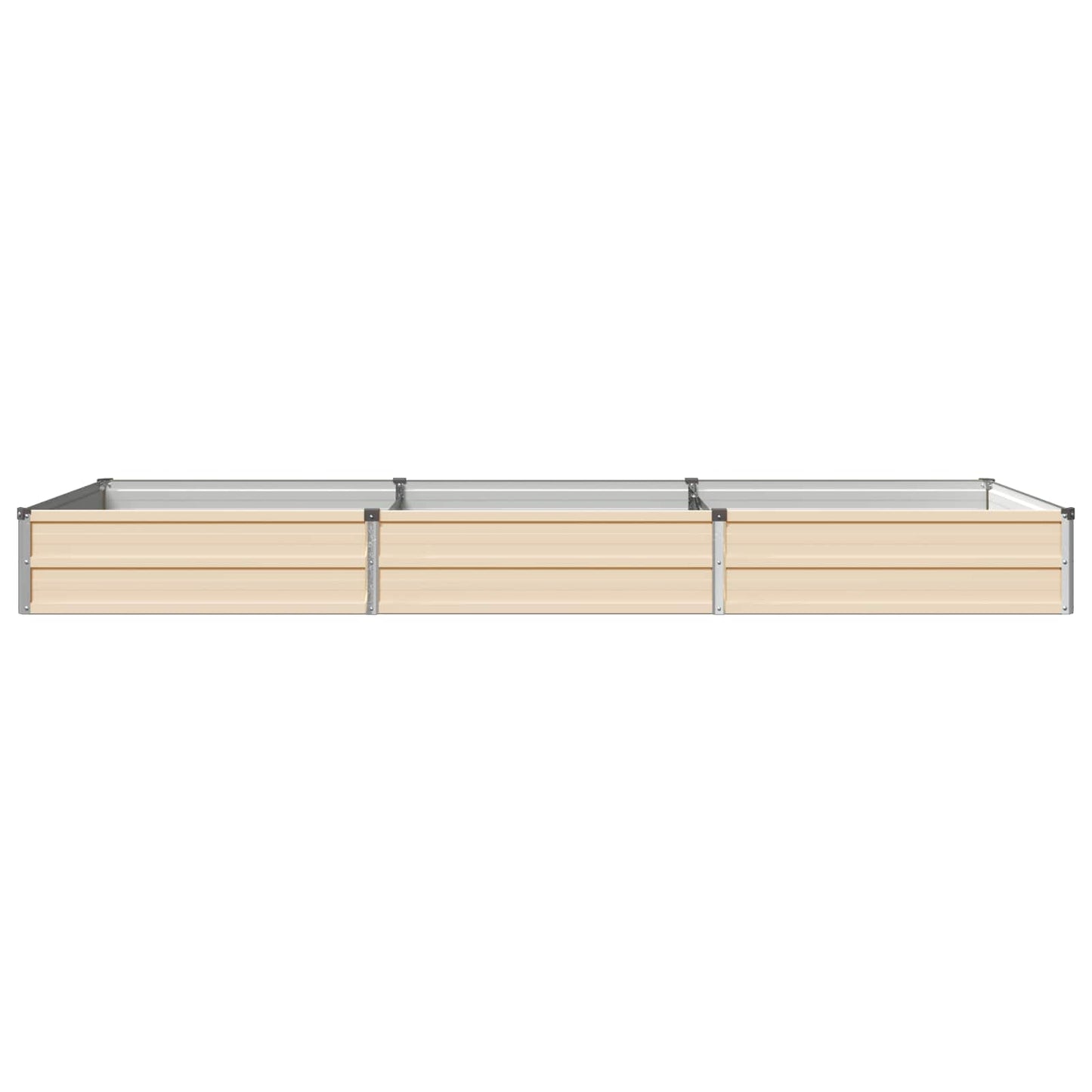 Raised Garden Bed Ivory 240 x 80 x 24 cm cold-rolled steel