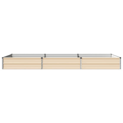 Raised Garden Bed Ivory 240 x 80 x 24 cm cold-rolled steel