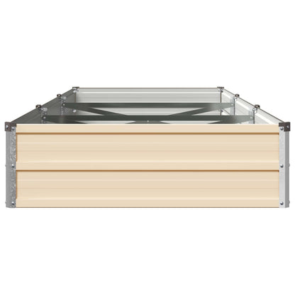 Raised Garden Bed Ivory 240 x 80 x 24 cm cold-rolled steel