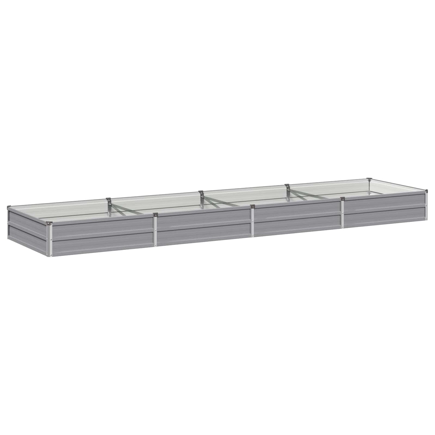 Raised Garden Bed Grey 320 x 80 x 24 cm cold-rolled steel