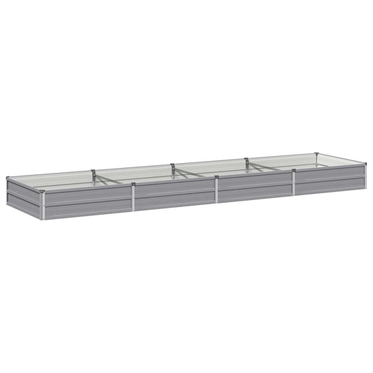 Raised Garden Bed Grey 320 x 80 x 24 cm cold-rolled steel