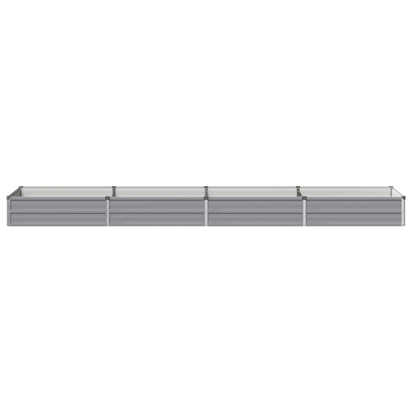 Raised Garden Bed Grey 320 x 80 x 24 cm cold-rolled steel