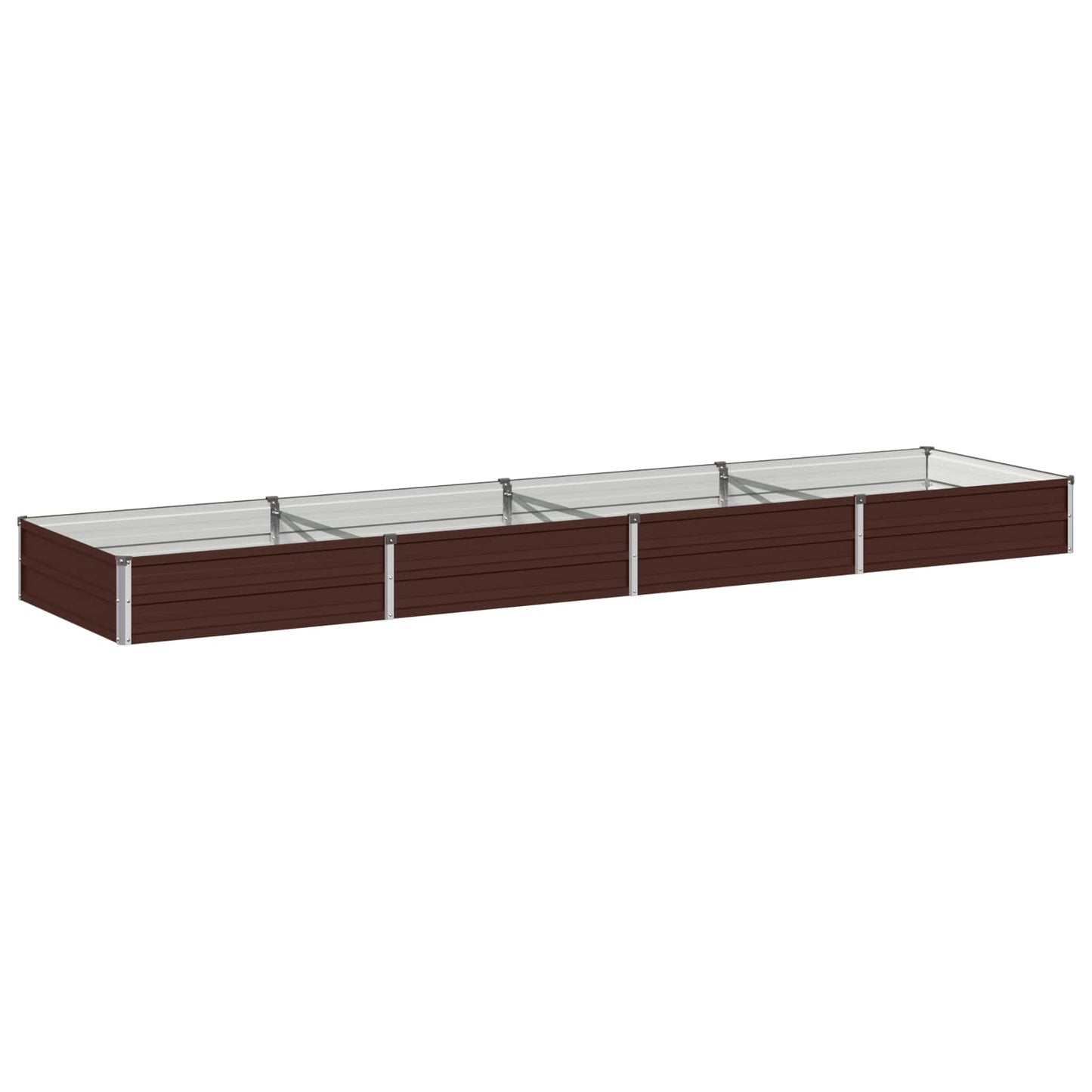Raised Garden Bed Brown 320 x 80 x 24 cm cold-rolled steel