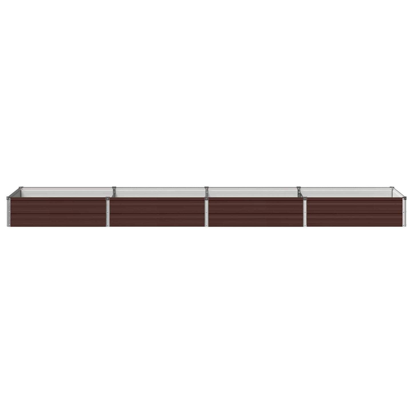 Raised Garden Bed Brown 320 x 80 x 24 cm cold-rolled steel