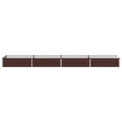 Raised Garden Bed Brown 320 x 80 x 24 cm cold-rolled steel