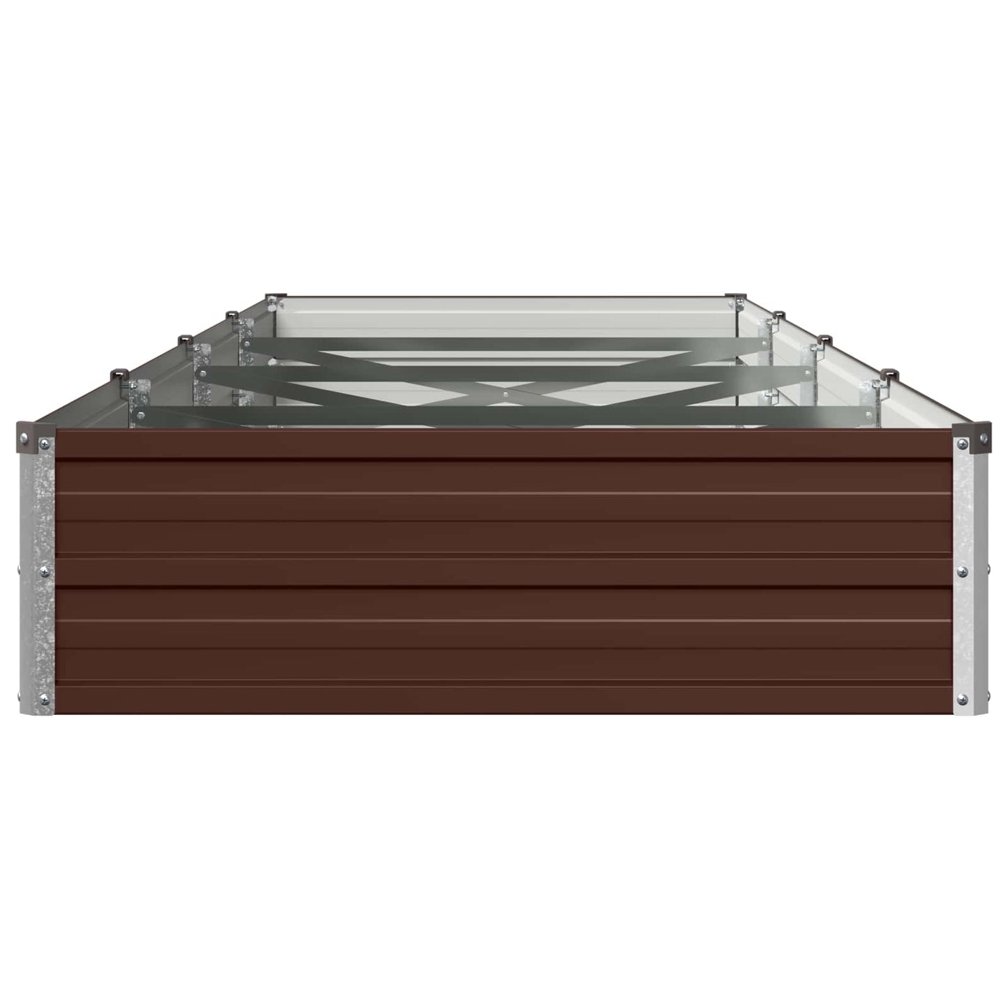Raised Garden Bed Brown 320 x 80 x 24 cm cold-rolled steel