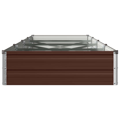 Raised Garden Bed Brown 320 x 80 x 24 cm cold-rolled steel