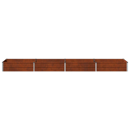 Raised Garden Bed Rusty 320 x 80 x 24 cm corton