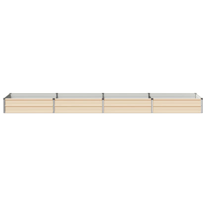 Raised Garden Bed Ivory 320 x 80 x 24 cm cold-rolled steel