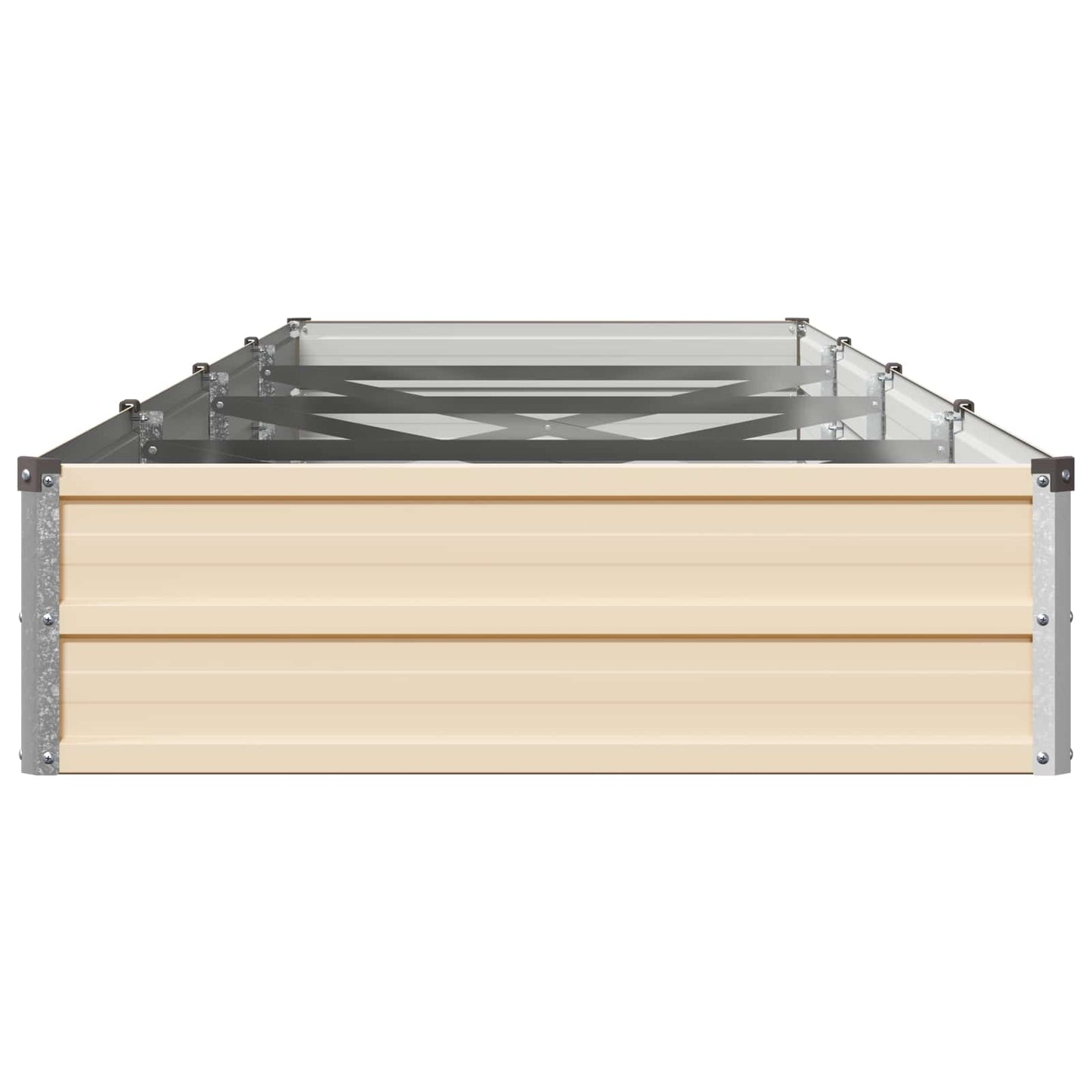Raised Garden Bed Ivory 320 x 80 x 24 cm cold-rolled steel