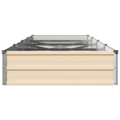 Raised Garden Bed Ivory 320 x 80 x 24 cm cold-rolled steel