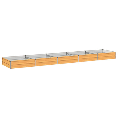 Raised Garden Bed Natural 400 x 80 x 24 cm cold-rolled steel