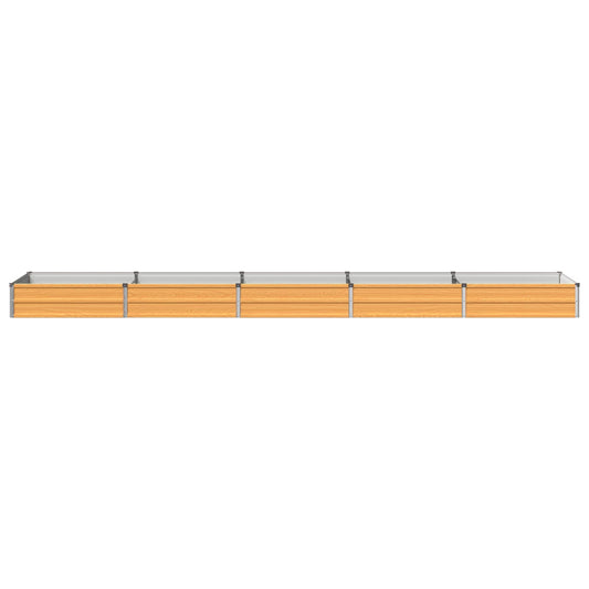 Raised Garden Bed Natural 400 x 80 x 24 cm cold-rolled steel
