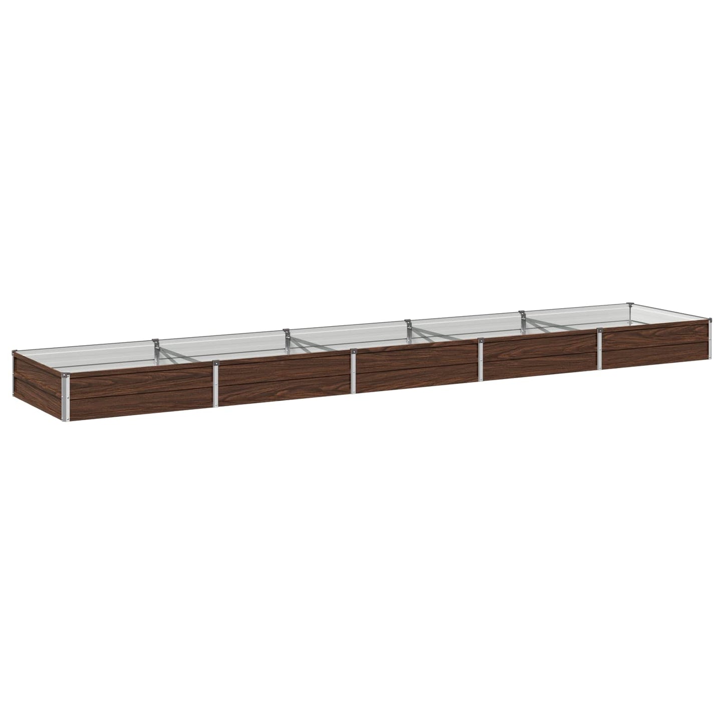 Raised Garden Bed Black 400 x 80 x 24 cm cold-rolled steel