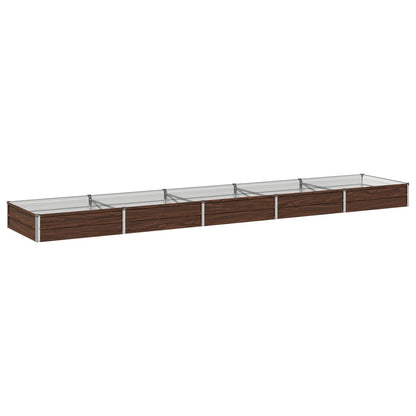 Raised Garden Bed Black 400 x 80 x 24 cm cold-rolled steel