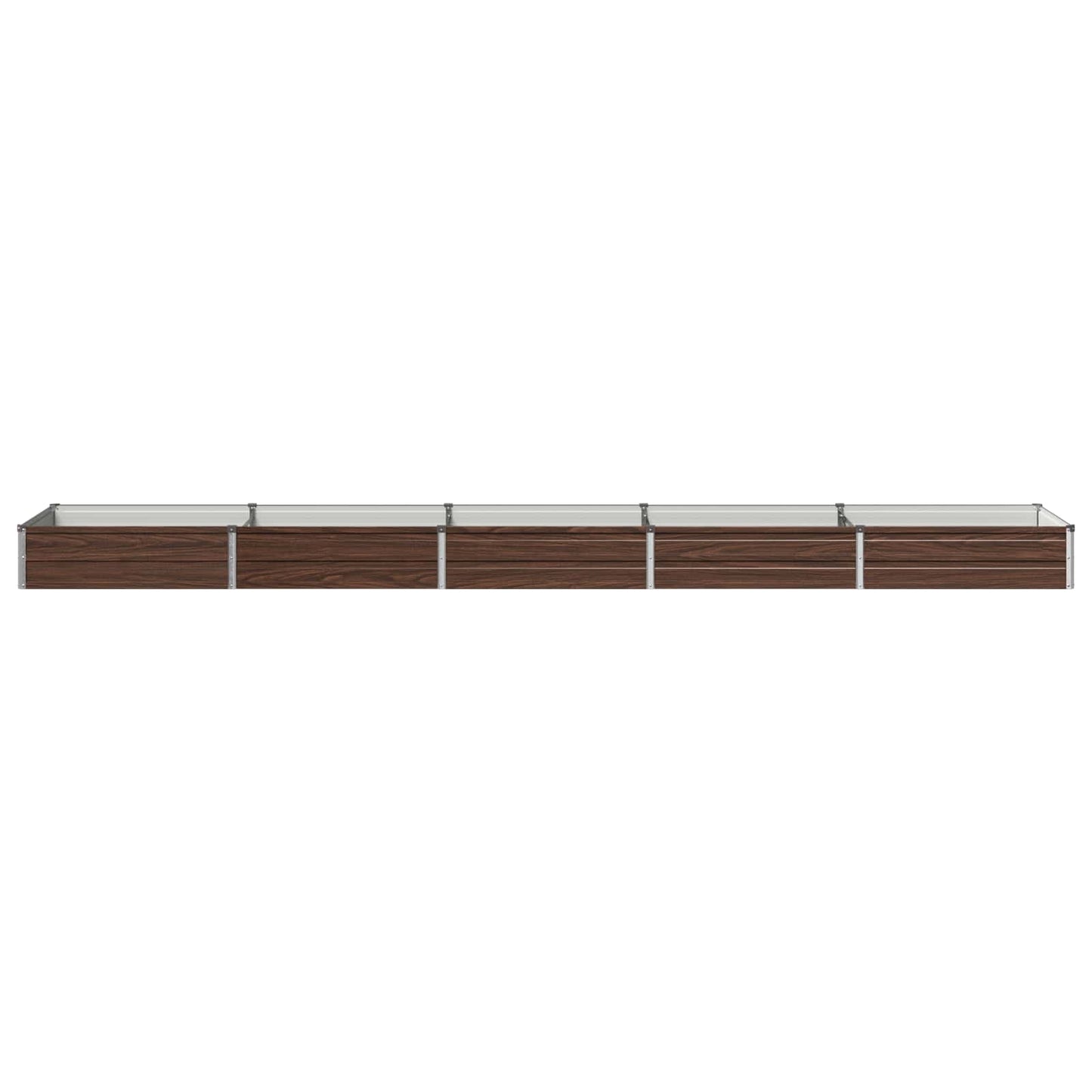 Raised Garden Bed Black 400 x 80 x 24 cm cold-rolled steel