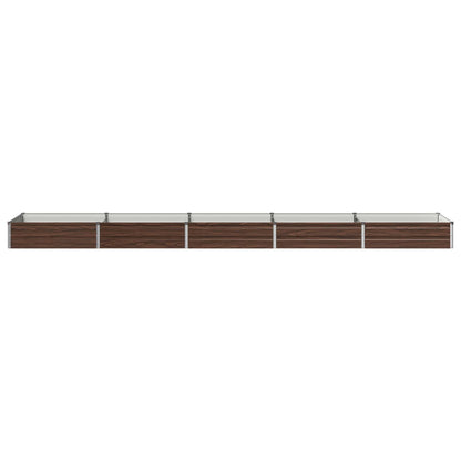 Raised Garden Bed Black 400 x 80 x 24 cm cold-rolled steel
