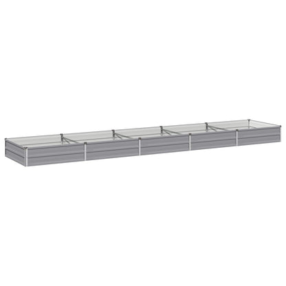 Raised Garden Bed Grey 400 x 80 x 24 cm cold-rolled steel