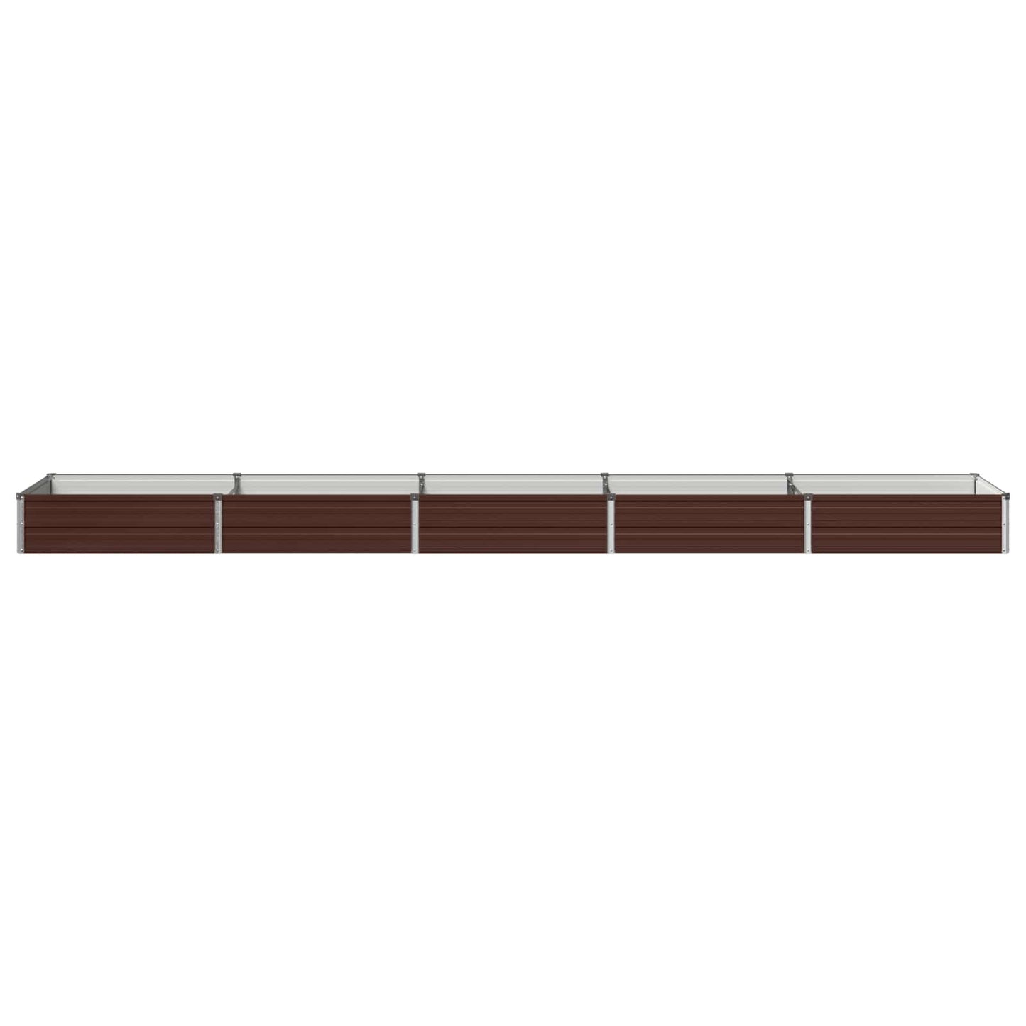 Raised Garden Bed Brown 400 x 80 x 24 cm cold-rolled steel