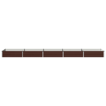 Raised Garden Bed Brown 400 x 80 x 24 cm cold-rolled steel