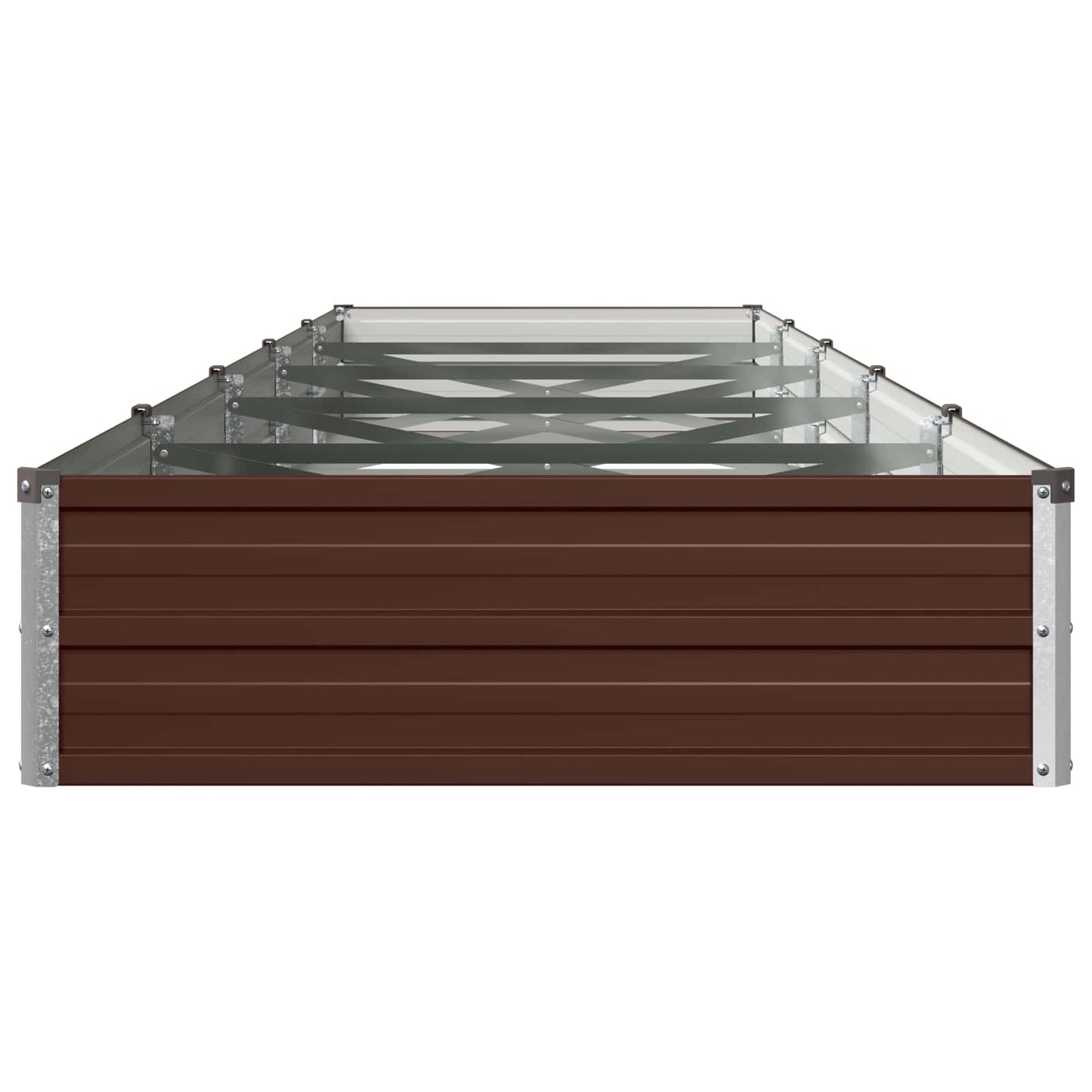 Raised Garden Bed Brown 400 x 80 x 24 cm cold-rolled steel