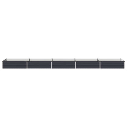 Raised Garden Bed Anthracite 400 x 80 x 24 cm cold-rolled steel