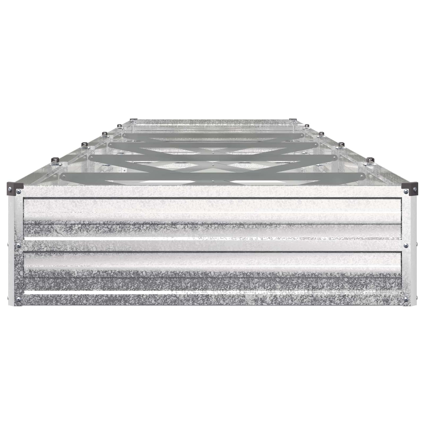 Raised Garden Bed Silver 400 x 80 x 24 cm galvanized