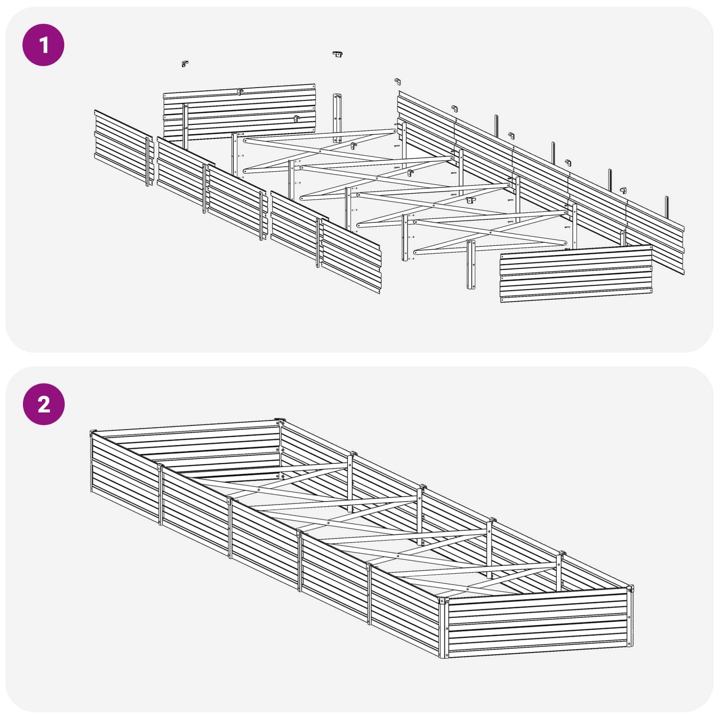 Raised Garden Bed Rusty 400 x 80 x 24 cm corton