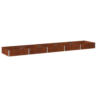 Raised Garden Bed Rusty 400 x 80 x 24 cm corton