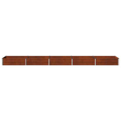 Raised Garden Bed Rusty 400 x 80 x 24 cm corton