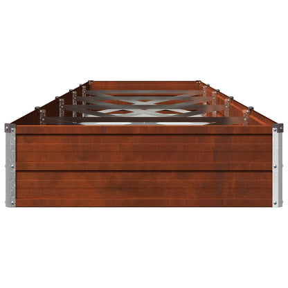 Raised Garden Bed Rusty 400 x 80 x 24 cm corton