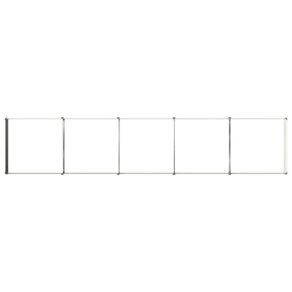 Raised Garden Bed Ivory 400 x 80 x 24 cm cold-rolled steel