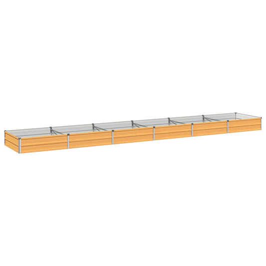 Raised Garden Bed Natural 480 x 80 x 24 cm cold-rolled steel