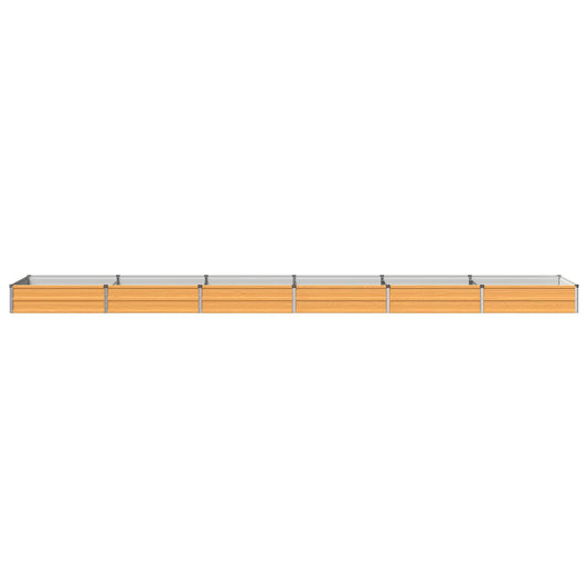 Raised Garden Bed Natural 480 x 80 x 24 cm cold-rolled steel