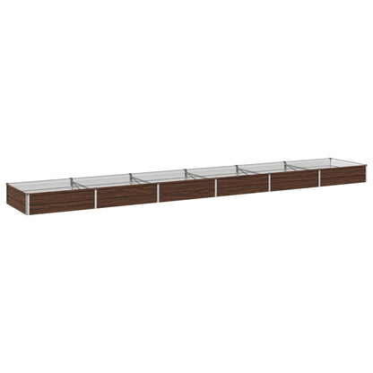 Raised Garden Bed Black 480 x 80 x 24 cm cold-rolled steel