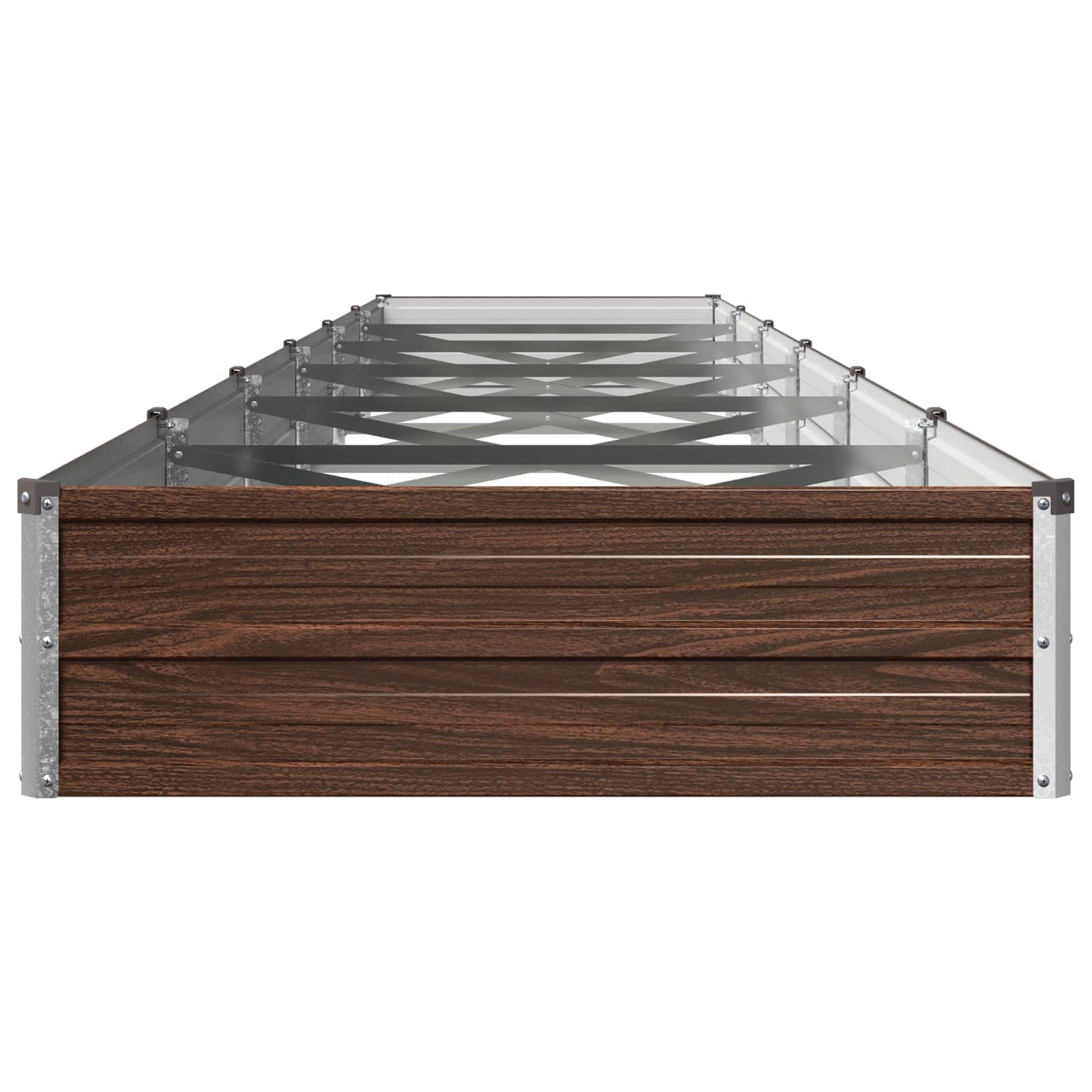 Raised Garden Bed Black 480 x 80 x 24 cm cold-rolled steel