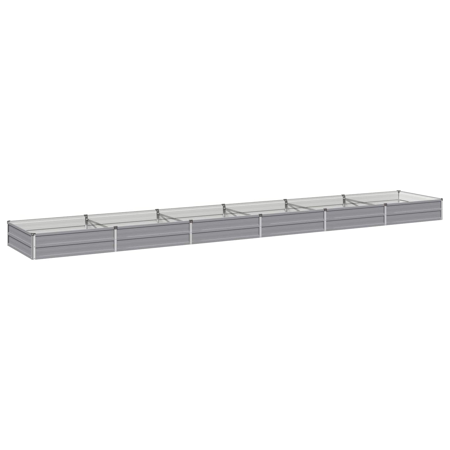 Raised Garden Bed Grey 480 x 80 x 24 cm cold-rolled steel