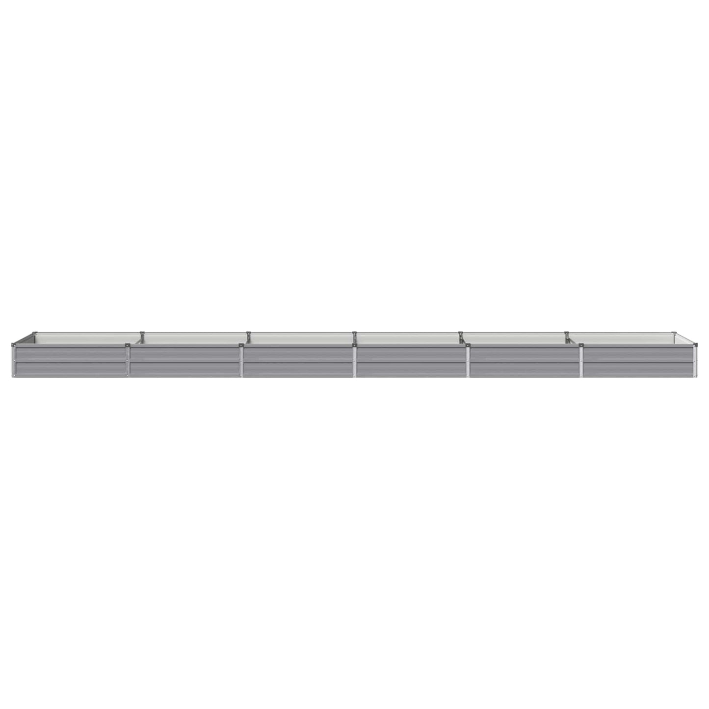 Raised Garden Bed Grey 480 x 80 x 24 cm cold-rolled steel