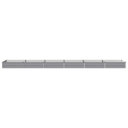 Raised Garden Bed Grey 480 x 80 x 24 cm cold-rolled steel