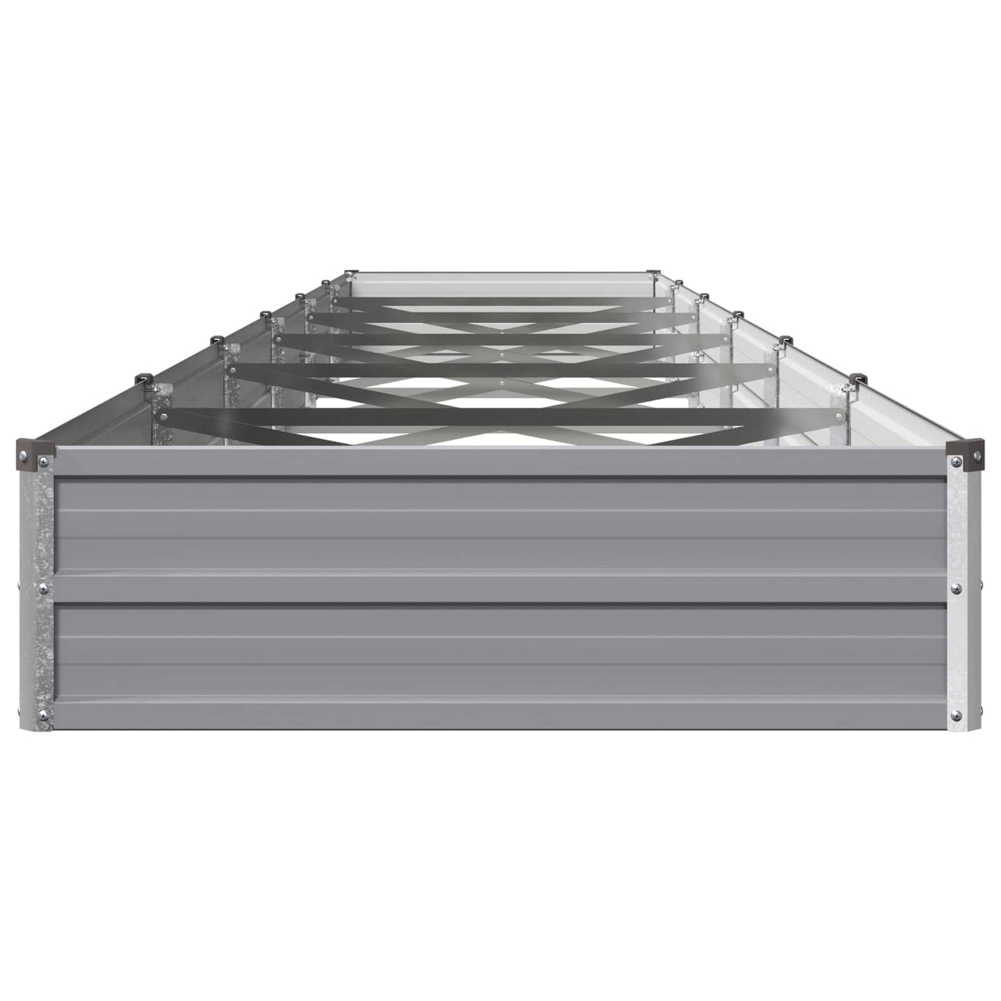 Raised Garden Bed Grey 480 x 80 x 24 cm cold-rolled steel