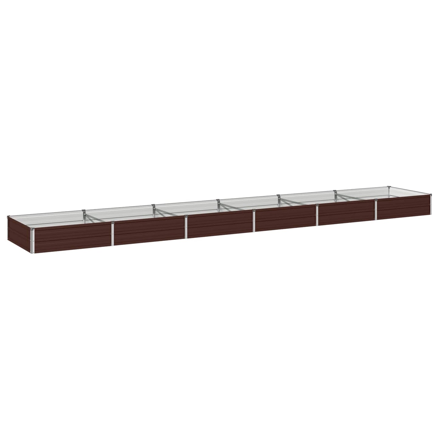 Raised Garden Bed Brown 480 x 80 x 24 cm cold-rolled steel