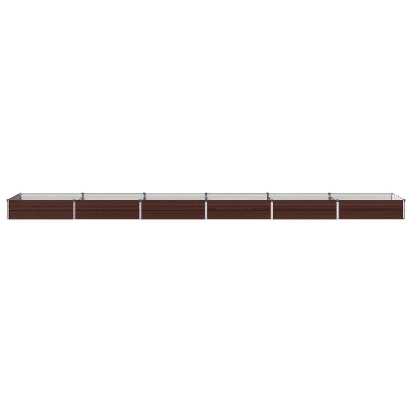Raised Garden Bed Brown 480 x 80 x 24 cm cold-rolled steel