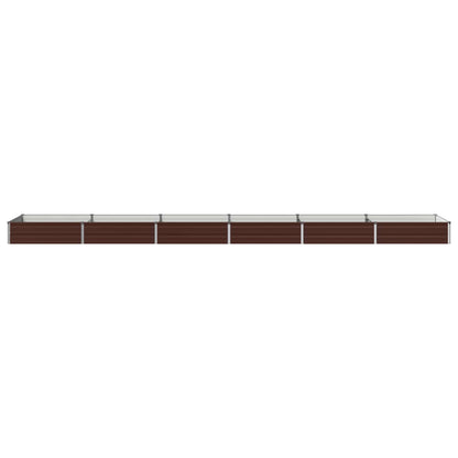 Raised Garden Bed Brown 480 x 80 x 24 cm cold-rolled steel
