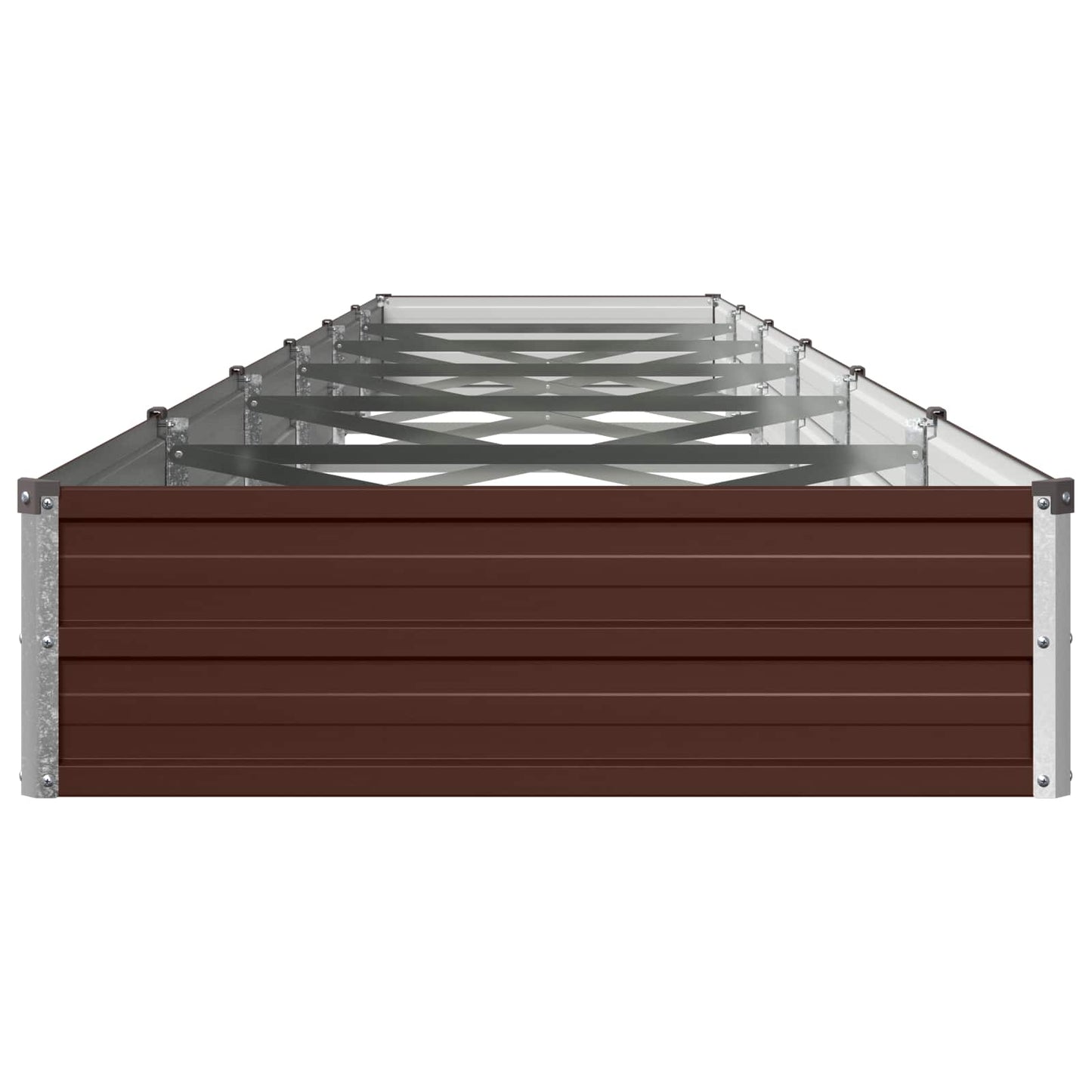 Raised Garden Bed Brown 480 x 80 x 24 cm cold-rolled steel