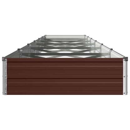 Raised Garden Bed Brown 480 x 80 x 24 cm cold-rolled steel