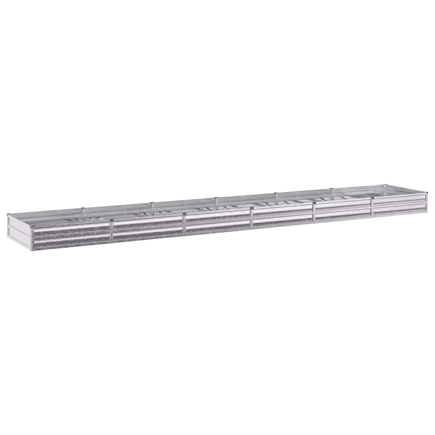 Raised Garden Bed Silver 480 x 80 x 24 cm galvanized