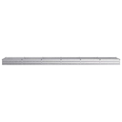 Raised Garden Bed Silver 480 x 80 x 24 cm galvanized